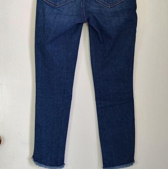 Loft Women's Blue Jeans with Frayed Tulip Hem - Picture 5 of 7